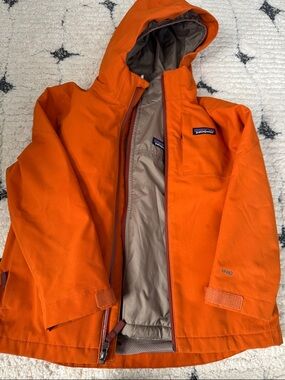 Patagonia Orange Hooded Outdoor Jacket